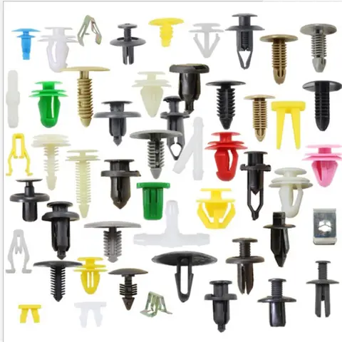 100 Uds Clip de hebilla de plástico mezclado para coche para Toyota Avensis Rav4 Audi Q5 A6 Renault Captur Skoda Yeti Ford Mondeo Kuga 2017