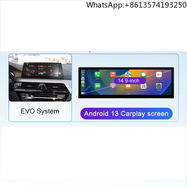 14.9 Inch Car Radio for BMW 5 Series G30 G38 2018- 2023 Multimedia Player Autoradio Stereo Wireless Carplay Android Auto Screen
14.9 Inch Car Radio for BMW 5 Series G30 G38 2018- 2023 Multimedia Player Autoradio Stereo Wireless Carplay Android Auto Screen