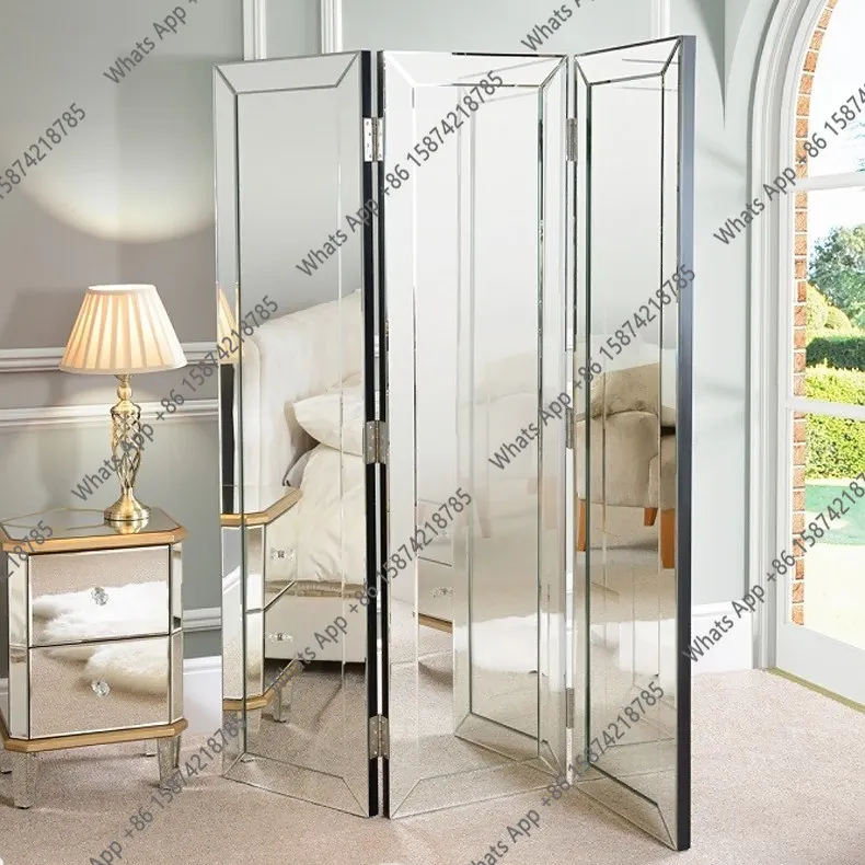 Fashion mirror screen, entrance porch partition, hotel folding screen, can be customized
Fashion mirror screen, entrance porch partition, hotel folding screen, can be customized