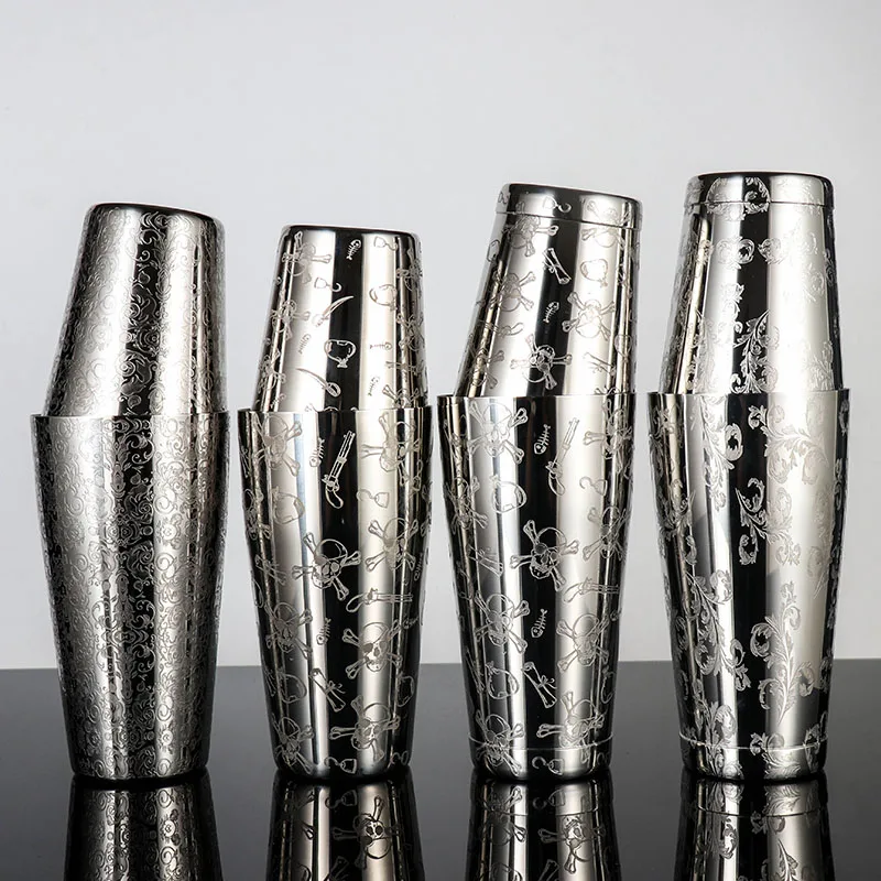 500ml/800ml Engraving Skull Stainless Steel Cocktail Boston Bar Shaker Bar Tools Barware
500ml/800ml Engraving Skull Stainless Steel Cocktail Boston Bar Shaker Bar Tools Barware