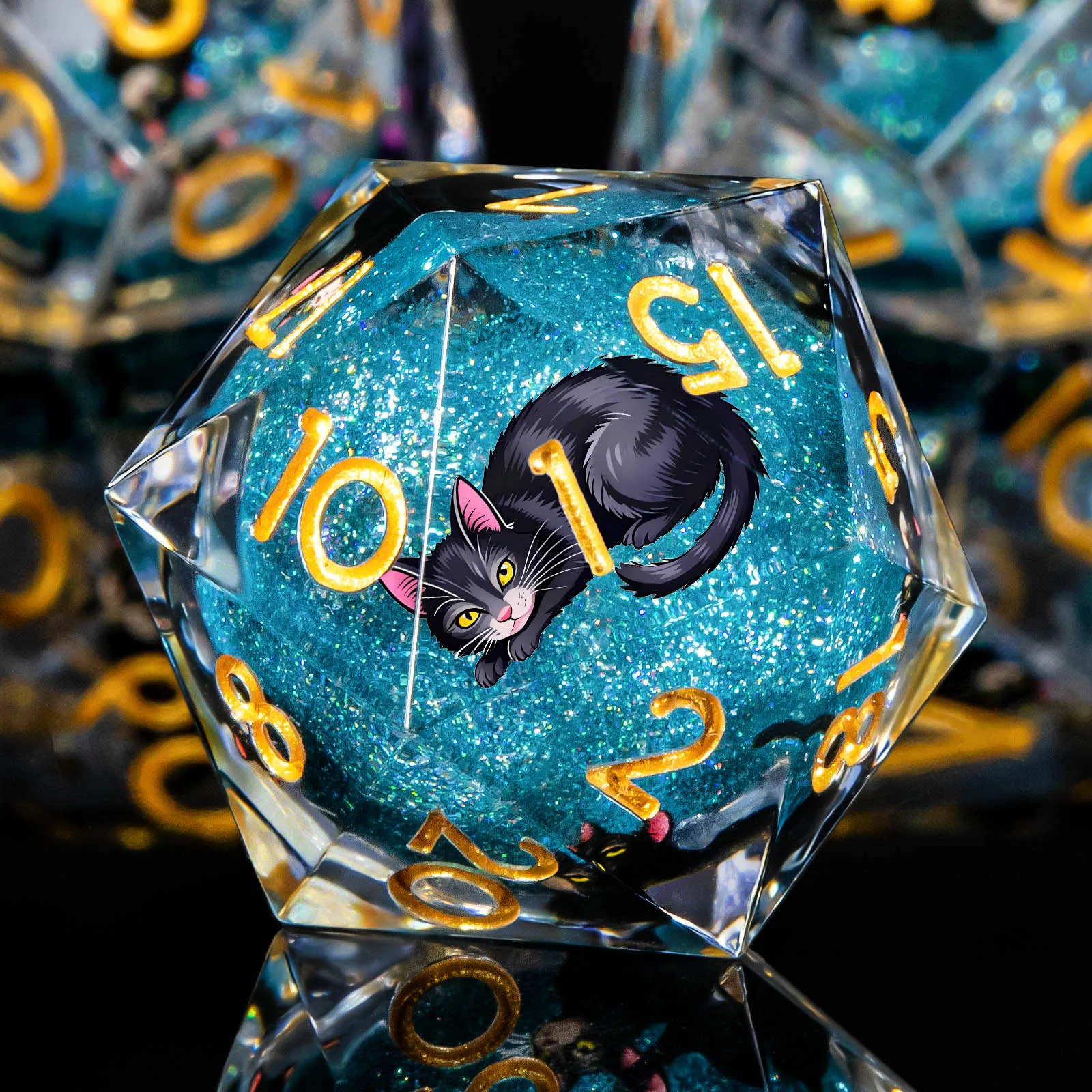 DND Dice Set D&D for Role Playing Game, 7Pcs Polyhedral Cat Resin Sharp Edge Liquid Core Dungeons and Dragons Dice Set, Blue
DND Dice Set D&D for Role Playing Game, 7Pcs Polyhedral Cat Resin Sharp Edge Liquid Core Dungeons and Dragons Dice Set, Blue