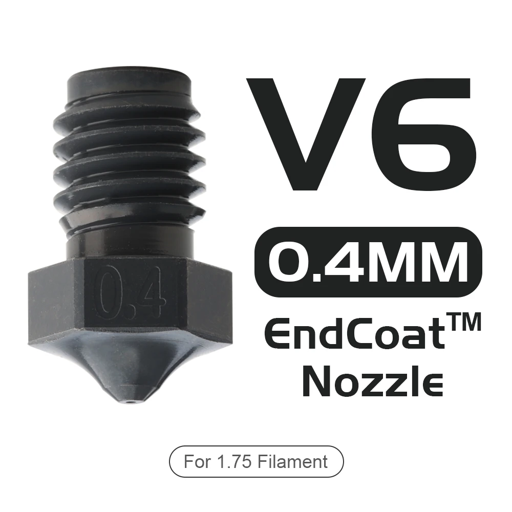 PHAETUS High quality EndCoat Nozzle 500 ° C 1.75MM for printing PEI PEEK or carbon fiber filament for Voron2.4 V6 Compatible
PHAETUS High quality EndCoat Nozzle 500 ° C 1.75MM for printing PEI PEEK or carbon fiber filament for Voron2.4 V6 Compatible