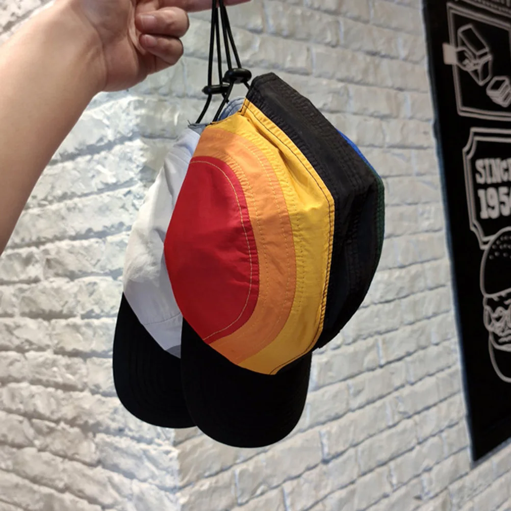 Stylish Rainbow Drawstring Hat Reusable Sunproof Baseball Cap for Camping Travel Fishing Photo Prop Decorative Wear
Stylish Rainbow Drawstring Hat Reusable Sunproof Baseball Cap for Camping Travel Fishing Photo Prop Decorative Wear