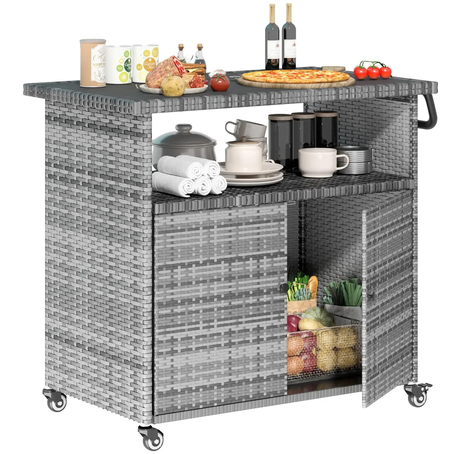 Outdoor Grill Table with Storage Cabinet Prep Station for Patio Backyard BBQ Cooking, Customized
Outdoor Grill Table with Storage Cabinet Prep Station for Patio Backyard BBQ Cooking, Customized
