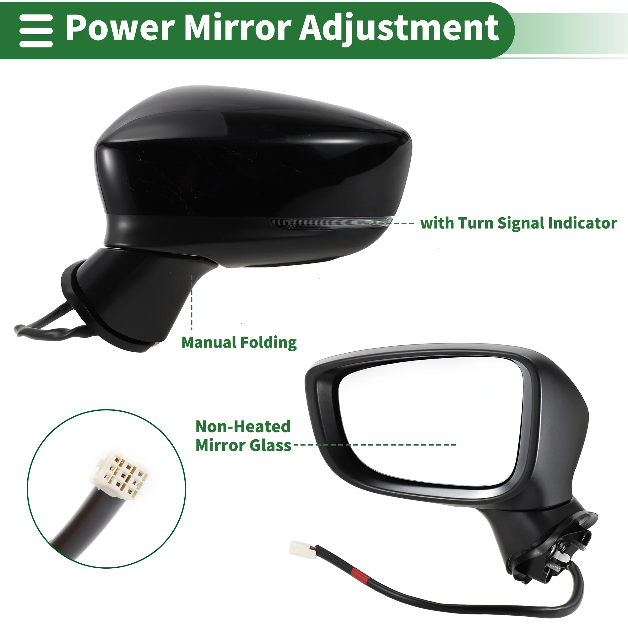 UXCELL Left Side Door Mirror Replace for Mazda 3 2017-2018 Manual Folding Black
UXCELL Left Side Door Mirror Replace for Mazda 3 2017-2018 Manual Folding Black