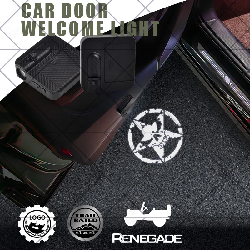 1/2Pcs For Renegade Five-Pointed Star Wrangler Cherokee Logo Car HD Projector Lamp LED Auto Door Welcome Light Accessories
1/2Pcs For Renegade Five-Pointed Star Wrangler Cherokee Logo Car HD Projector Lamp LED Auto Door Welcome Light Accessories
