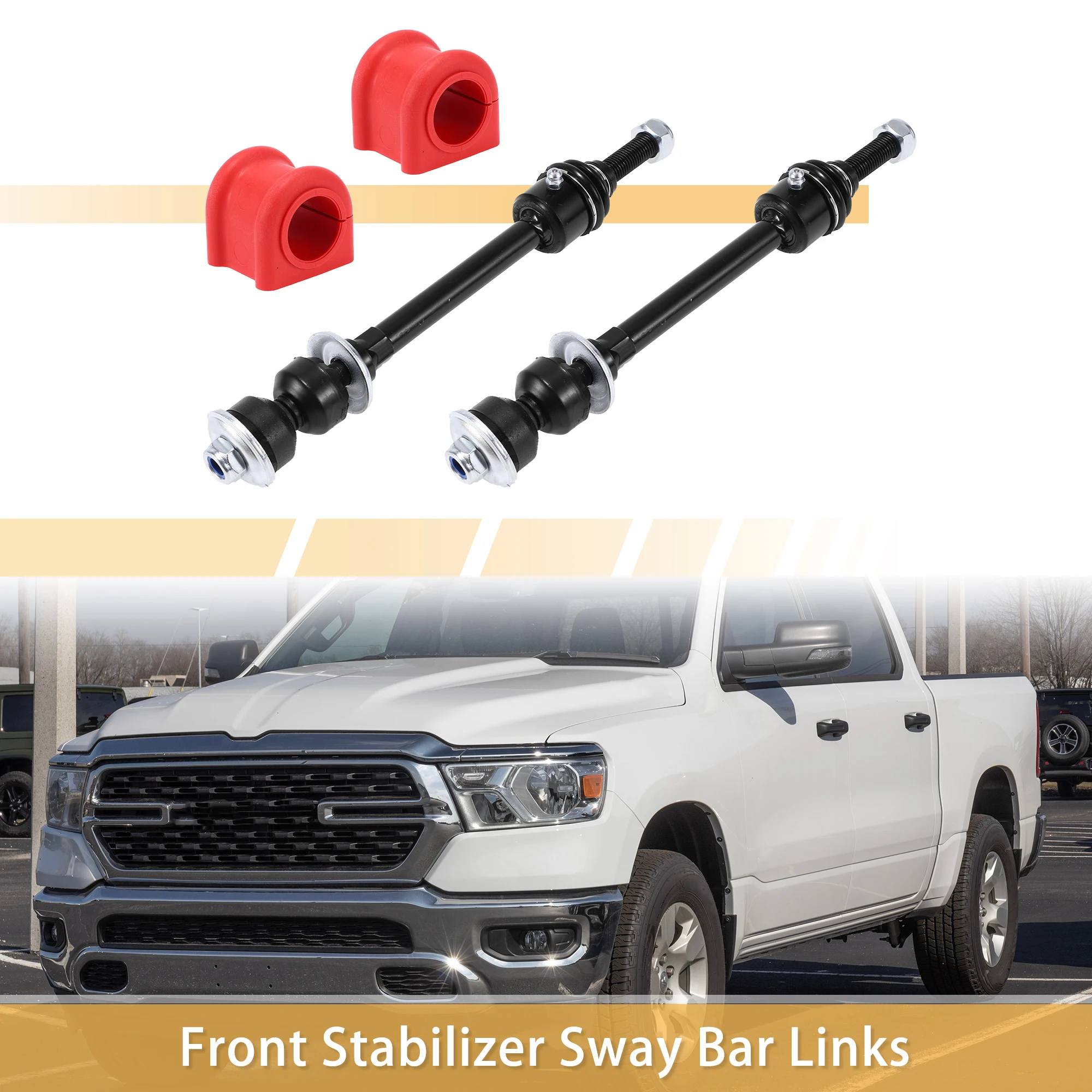 UXCELL Front Stabilizer Sway Bar Link with Bushings for Ram 1500 Classic No.5170290AD
UXCELL Front Stabilizer Sway Bar Link with Bushings for Ram 1500 Classic No.5170290AD