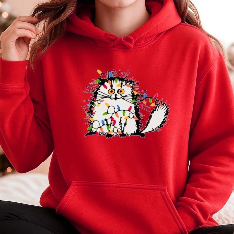 2026 New Merry Christmas Christmas Hoodie Nightmare Before Xmass Top Reindeer Snowman Elf Printed Festive Season Cute Cat Hoodie
2026 New Merry Christmas Christmas Hoodie Nightmare Before Xmass Top Reindeer Snowman Elf Printed Festive Season Cute Cat Hoodie