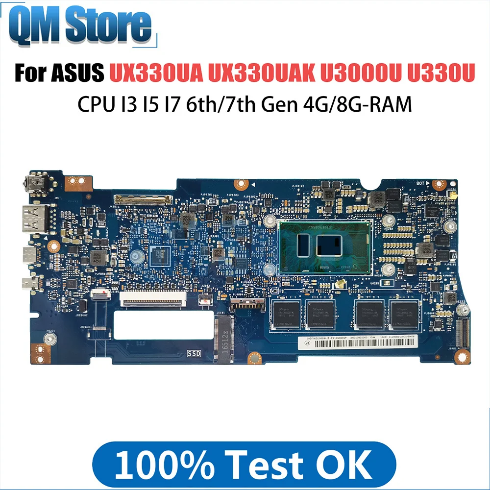 UX330UA Notebook Mainboard For ASUS ZenBook U330UA UX330U UX330UAK U3000U Laptop Motherboard CPU I3 4G RAM
UX330UA Notebook Mainboard For ASUS ZenBook U330UA UX330U UX330UAK U3000U Laptop Motherboard CPU I3 4G RAM