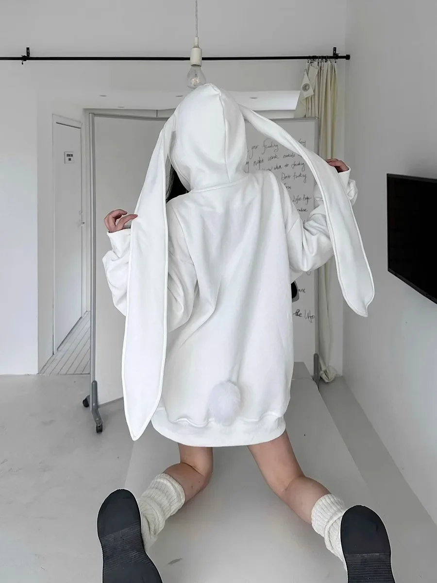 Autumn and spring bunny girl cute ears hooded loose sweater female students new long-sleeved top coat couple tide
Autumn and spring bunny girl cute ears hooded loose sweater female students new long-sleeved top coat couple tide