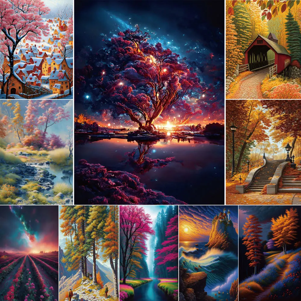 Landscape Colorful Trees Cross Stitch DIY Embroidery Complete Kit Handmade Handiwork Handicraft Craft Magic Promotions Wholesale
Landscape Colorful Trees Cross Stitch DIY Embroidery Complete Kit Handmade Handiwork Handicraft Craft Magic Promotions Wholesale