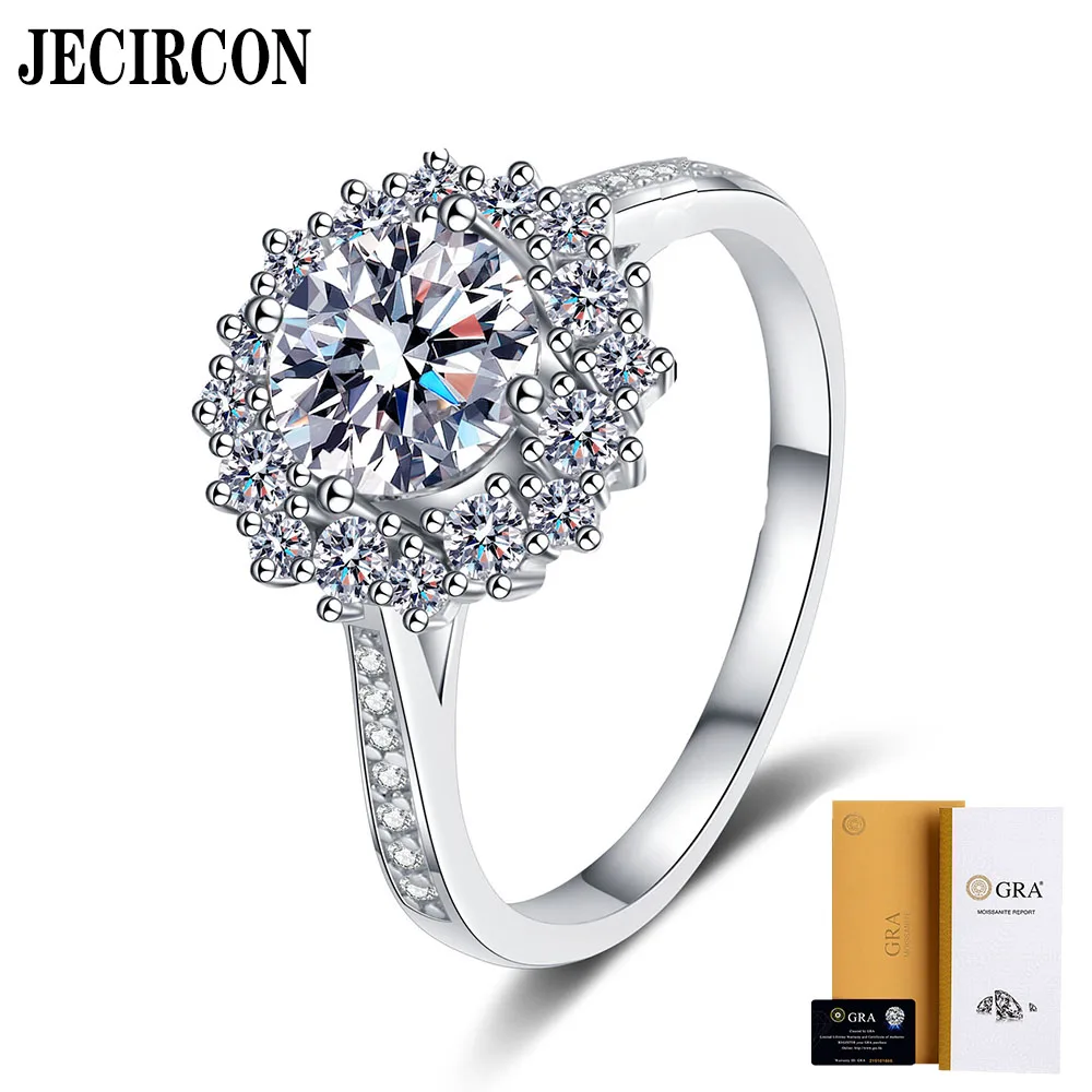 JECIRCON 925 Sterling Silver Moissanite Ring for Women Niche High-end Light Luxury Sunflower Ring Holiday Gift 1ct Shiny Jewelry
JECIRCON 925 Sterling Silver Moissanite Ring for Women Niche High-end Light Luxury Sunflower Ring Holiday Gift 1ct Shiny Jewelry