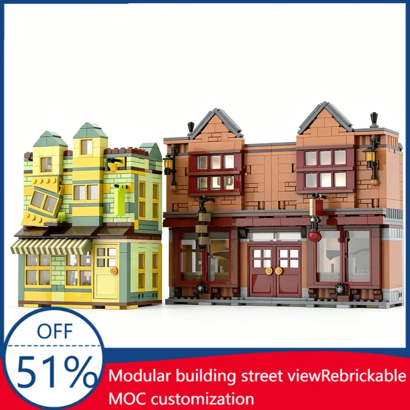 1275Pcs MOC Potter Ice Cream Shop Diagon Alley Expansion Building Blocks Assembly Educational Birthday Customize Creative Gift
1275Pcs MOC Potter Ice Cream Shop Diagon Alley Expansion Building Blocks Assembly Educational Birthday Customize Creative Gift