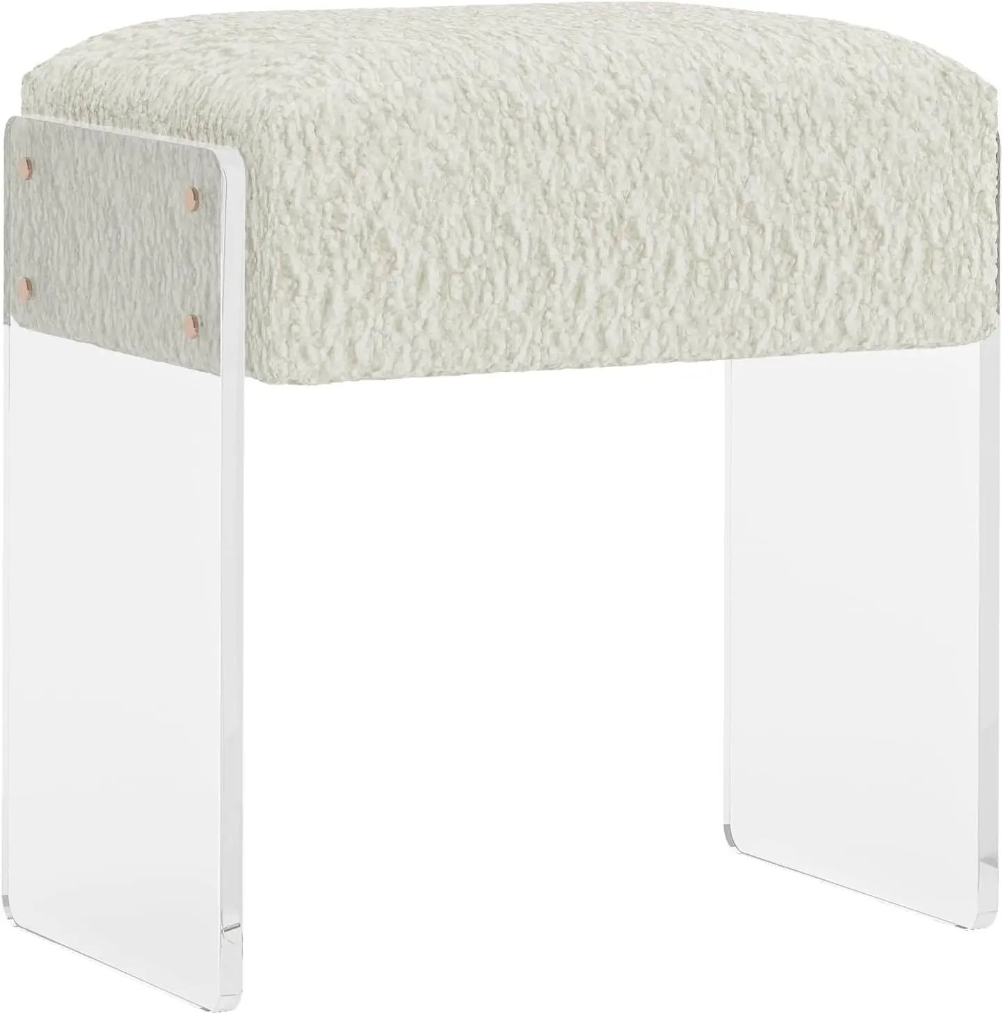 Modern Vanity Stool Chair with Wool Seat and Acrylic Legs, Multifunctional Ottoman for Makeup Room, Living Room, Bedroom
Modern Vanity Stool Chair with Wool Seat and Acrylic Legs, Multifunctional Ottoman for Makeup Room, Living Room, Bedroom