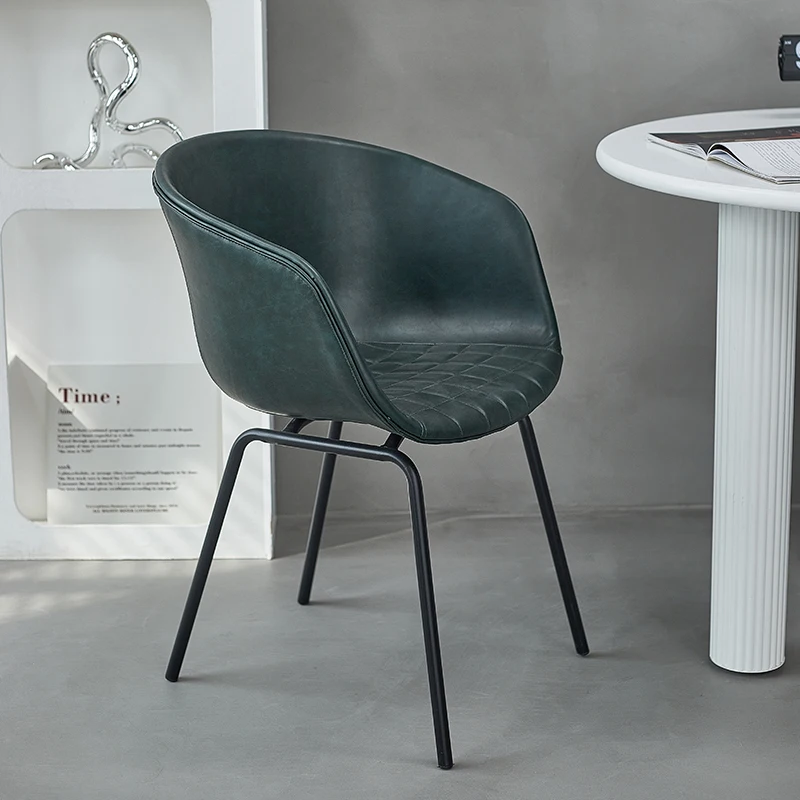 Nordic Dining Chair Modern Metal Frame with PU Leather Seat Ergonomic Backrest for Home/Cafe Space-Saving Furniture Stool
Nordic Dining Chair Modern Metal Frame with PU Leather Seat Ergonomic Backrest for Home/Cafe Space-Saving Furniture Stool