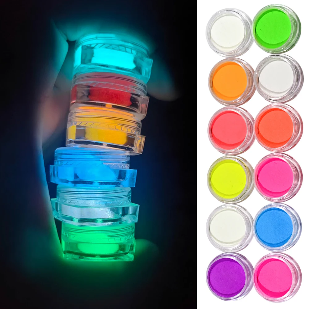 12pcs Glow In The Dark Neon Nail Rubbing Dust Pigment Luminous Fluorescent Glitter Nail Powder Women Punk Manicure Decorations#&
12pcs Glow In The Dark Neon Nail Rubbing Dust Pigment Luminous Fluorescent Glitter Nail Powder Women Punk Manicure Decorations#&