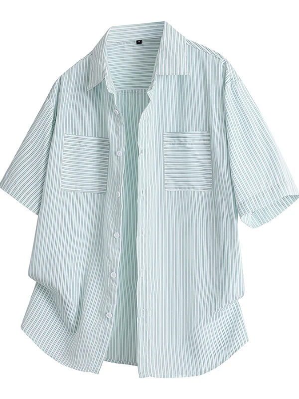 Summer Classic Stripe Men's ort Sve Loose Casual irt Flip Collar Breathable Teenage Daily Wear Polyester Fiber Ciwalk
Summer Classic Stripe Men's ort Sve Loose Casual irt Flip Collar Breathable Teenage Daily Wear Polyester Fiber Ciwalk
