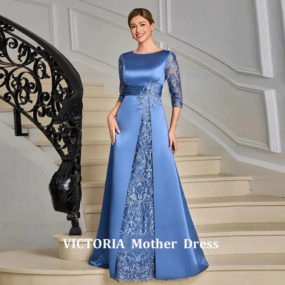 VICTORIA Customized Satin Luxury Mother of the Bride Dress 2026 A-Line Lace Applique Long Wedding Guest Gown Party Evening Dress
VICTORIA Customized Satin Luxury Mother of the Bride Dress 2026 A-Line Lace Applique Long Wedding Guest Gown Party Evening Dress