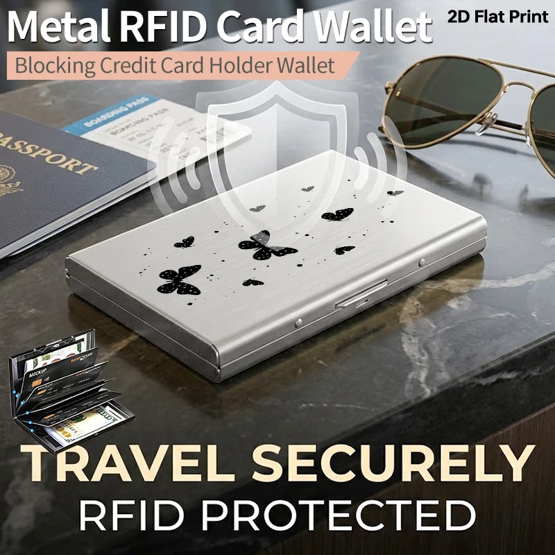 Металлический держатель для карт с защитой от RFID, тонкий минималистичный кошелек для мужчин и женщин, с узором «Небесная бабочка и звезды», защита от кражи, для кредитных карт
Металлический держатель для карт с защитой от RFID, тонкий минималистичный кошелек для мужчин и женщин, с узором «Небесная бабочка и звезды», защита от кражи, для кредитных карт
