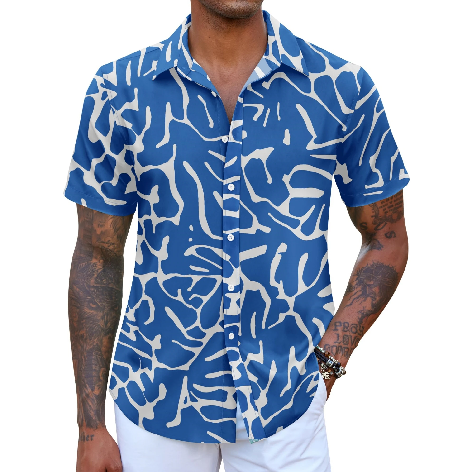 2024 Summer Hawaiian Lapel Shirts Button Down Irregular Floral Print Short Sleeve Shirt Casual Vacation Men's Clothing Oversized
2024 Summer Hawaiian Lapel Shirts Button Down Irregular Floral Print Short Sleeve Shirt Casual Vacation Men's Clothing Oversized