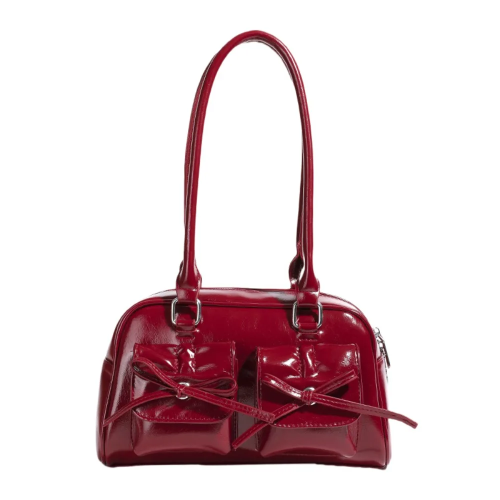 Trendy French Style Bow Tie Bowling Bag Bowknot Large Capacity Boston Shoulder Bag PU Leather Casual Women Handbags Armpit Bag
Trendy French Style Bow Tie Bowling Bag Bowknot Large Capacity Boston Shoulder Bag PU Leather Casual Women Handbags Armpit Bag