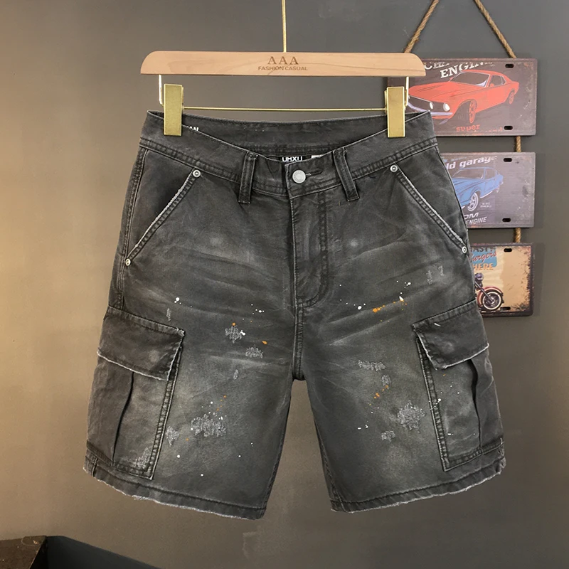 100% Cotton Summer Casual Cargo Shorts for Men Trendy Splatter Paint Stylish American Vintage Washed Distressed Shorts
100% Cotton Summer Casual Cargo Shorts for Men Trendy Splatter Paint Stylish American Vintage Washed Distressed Shorts