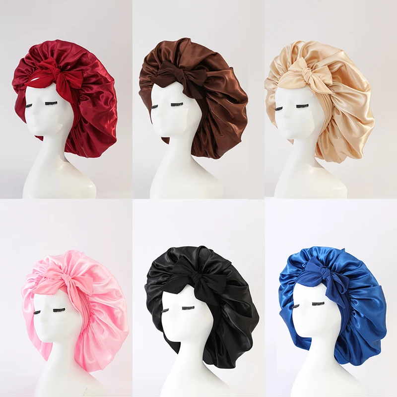 Solid Color Sleeping Hat For Women Girls Fashion Exquisite Bowknot Elastic Shower Cap Adjustable Cap Hair Care Round Bonnet
Solid Color Sleeping Hat For Women Girls Fashion Exquisite Bowknot Elastic Shower Cap Adjustable Cap Hair Care Round Bonnet