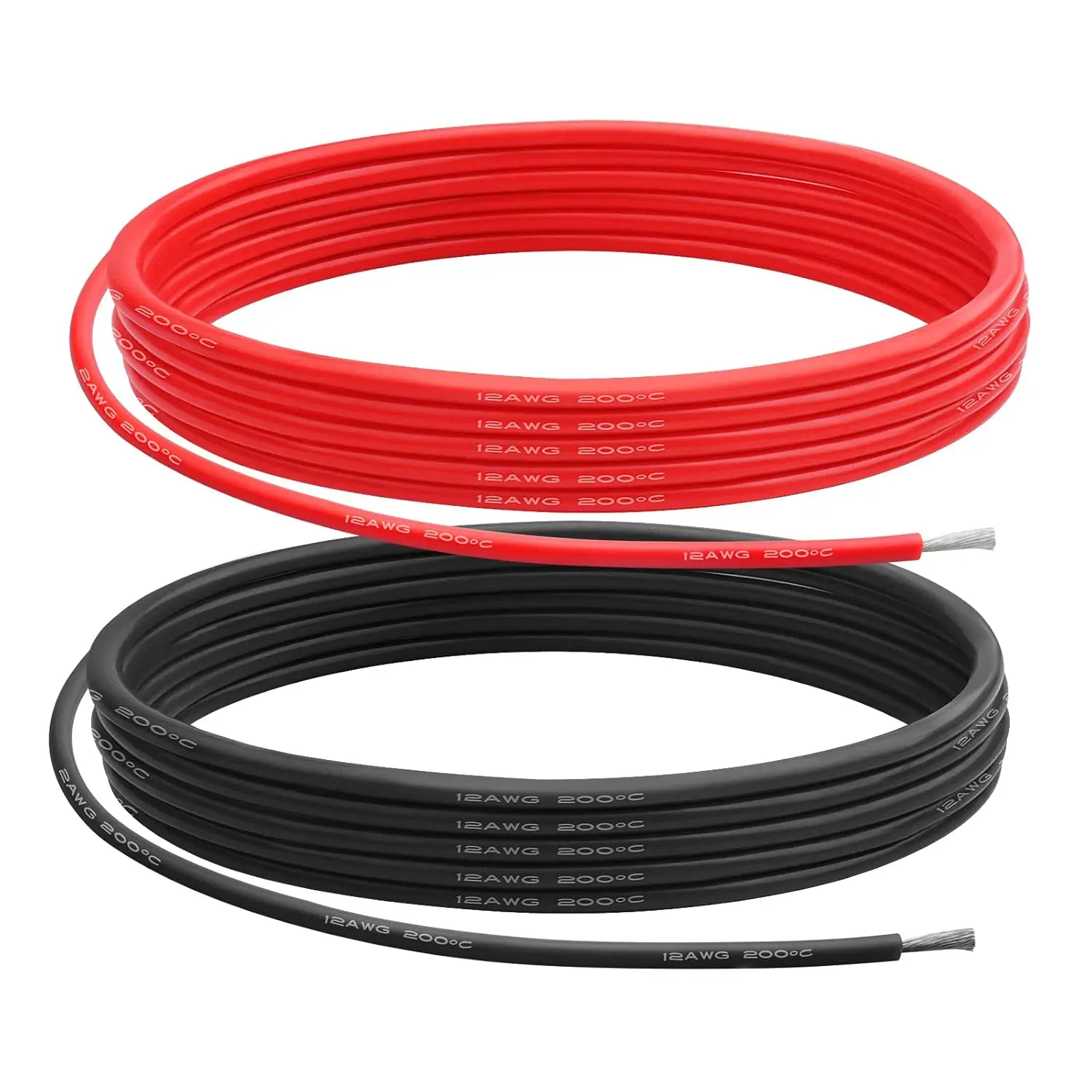 12 AWG Silicone Wire 10ft Red & 10ft Black, Soft & Flexible 0.08mm Tinned Copper, High Temp Resistant for Arduino, RC, Drones
12 AWG Silicone Wire 10ft Red & 10ft Black, Soft & Flexible 0.08mm Tinned Copper, High Temp Resistant for Arduino, RC, Drones