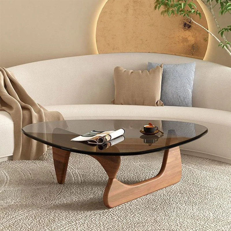 Triangle Glass Coffee Table Transparent Glass Coffee Table Solid Wood Living Room Minimalist Tea Table Modern Nordic Furniture
Triangle Glass Coffee Table Transparent Glass Coffee Table Solid Wood Living Room Minimalist Tea Table Modern Nordic Furniture