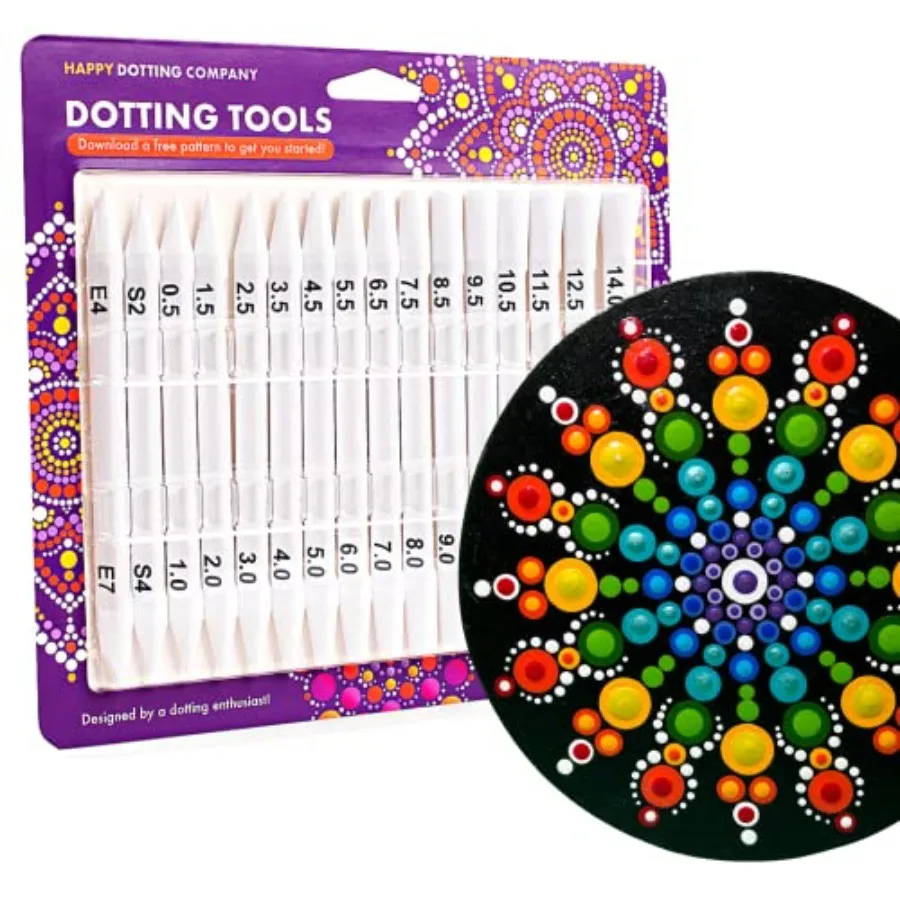 【Spot goods】Dotting Tools for Painting Mandalas - Happy Dotting Company - 16pc Double Ended Super Set for Mandala dot Art - Inc
【Spot goods】Dotting Tools for Painting Mandalas - Happy Dotting Company - 16pc Double Ended Super Set for Mandala dot Art - Inc