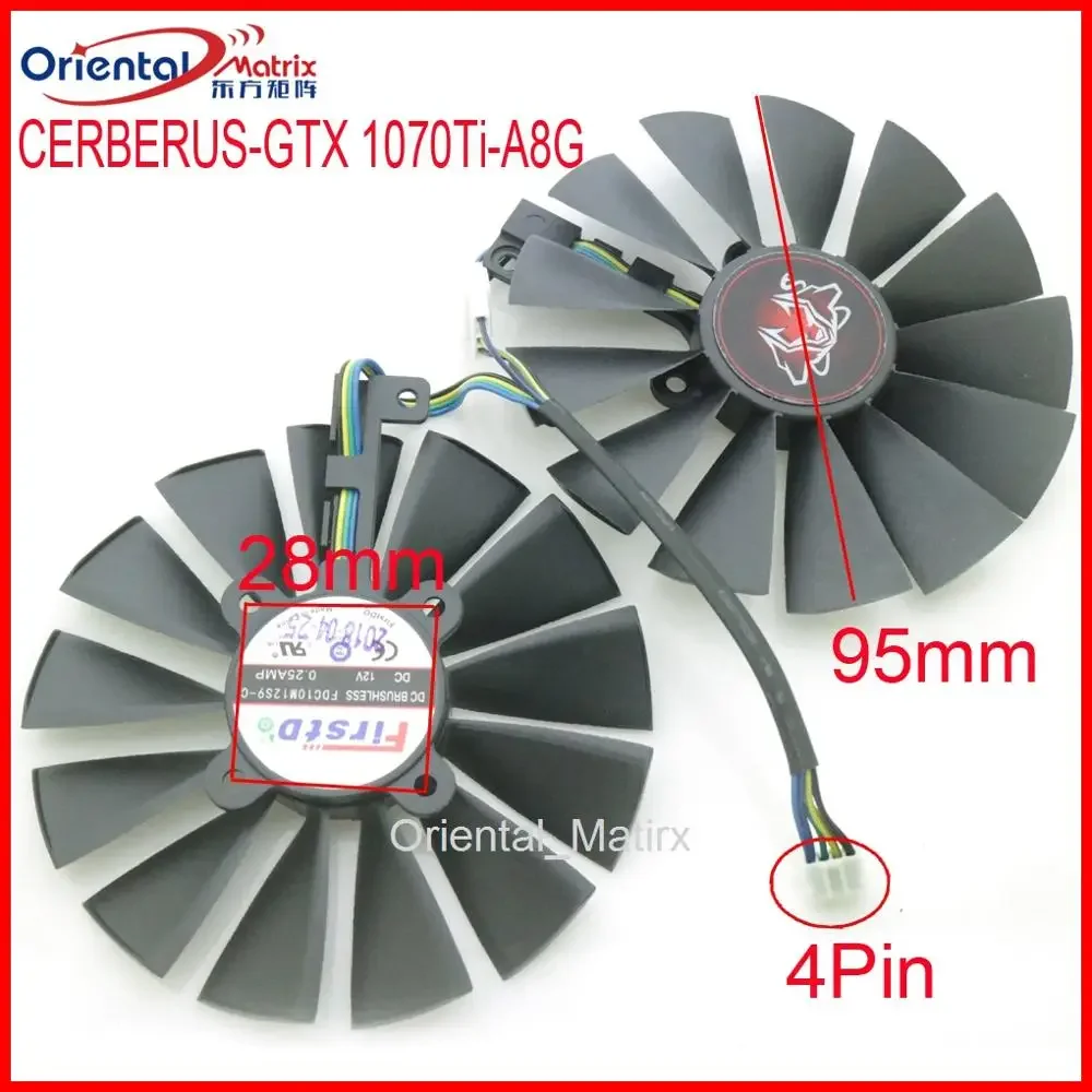 FDC10M12S9-C 12V 0.25AMP 95mm Fan For ASUS CERBERUS-GTX 1070Ti-A8G GTX1070ti CERBERUS ADVANCED Graphics Card Cooler Cooling Fan
FDC10M12S9-C 12V 0.25AMP 95mm Fan For ASUS CERBERUS-GTX 1070Ti-A8G GTX1070ti CERBERUS ADVANCED Graphics Card Cooler Cooling Fan