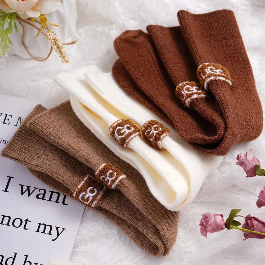 Middle Tube Mid-Tube Socks Keep Warm Knitted Snow Boot Socks Heel Furry Label Solid Color Women's Snow Boot Sock
Middle Tube Mid-Tube Socks Keep Warm Knitted Snow Boot Socks Heel Furry Label Solid Color Women's Snow Boot Sock