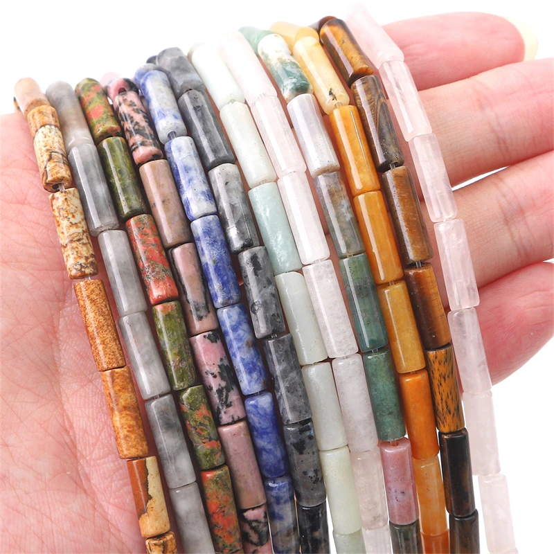 4x13mm Natural Stone Long Cylindrical Beads Multiple Colors For Making DIY Handmade Jewelry Necklace Bracelet Accessories
4x13mm Natural Stone Long Cylindrical Beads Multiple Colors For Making DIY Handmade Jewelry Necklace Bracelet Accessories