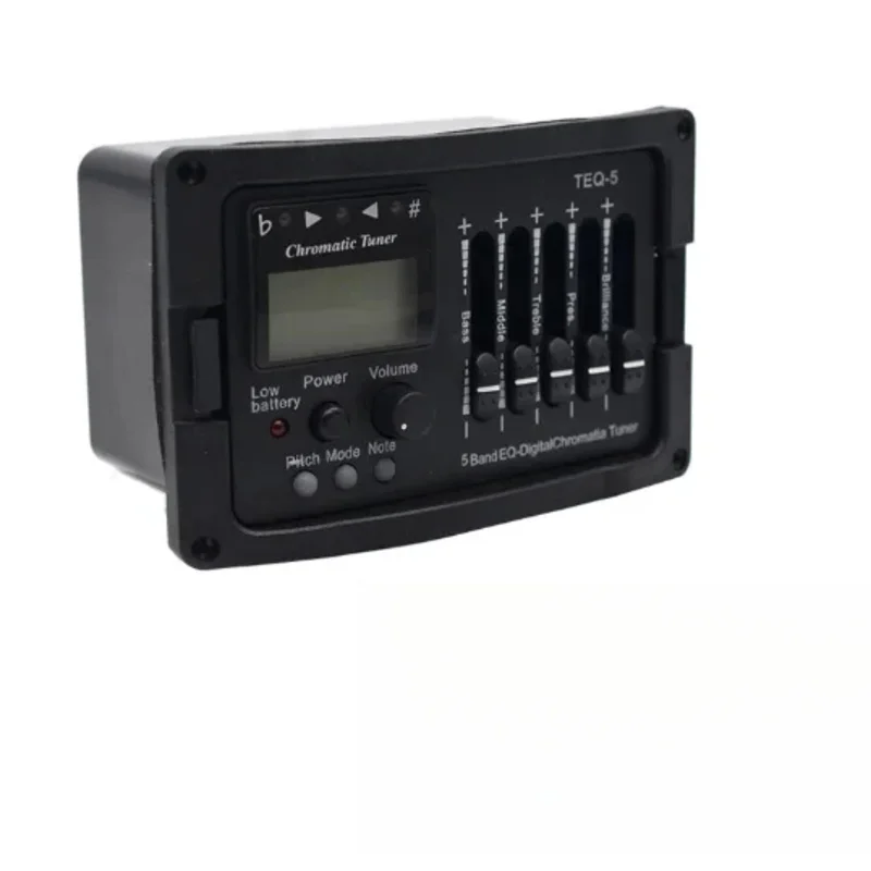 Guitar EQ 5-band pickup TEQ-5 with twelve equal temperament tuner 5-band electrical box modified instrument
Guitar EQ 5-band pickup TEQ-5 with twelve equal temperament tuner 5-band electrical box modified instrument