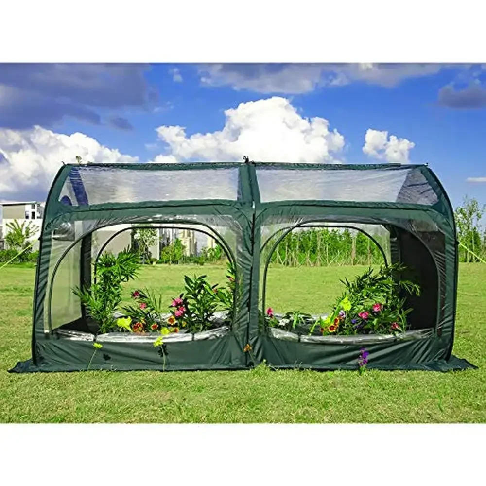 Greenhouse Cover Tunnel Style Plant Flower Room UV Protected Waterproof 98"x49"x53" Portable PE Plastic Cold Frost Resistance
Greenhouse Cover Tunnel Style Plant Flower Room UV Protected Waterproof 98"x49"x53" Portable PE Plastic Cold Frost Resistance