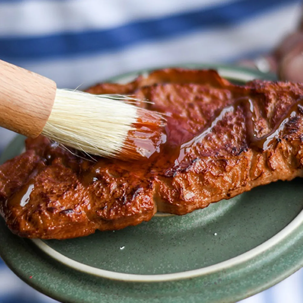 2Pcs Kitchen Baking Brushes Pastry Grilling Oil Brush Set Natural Boar Bristle Wood Handle Bread Cooking Khaki Round Flat
2Pcs Kitchen Baking Brushes Pastry Grilling Oil Brush Set Natural Boar Bristle Wood Handle Bread Cooking Khaki Round Flat