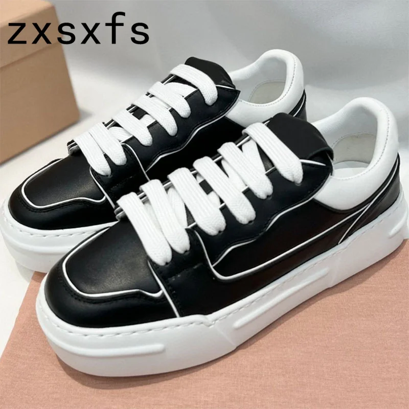 2023 Spring New Leather Platform Flats Shoes Women Lace Up Round Toe Thick Sole Sneakers High Quality Brand Casual Walking Shoes
2023 Spring New Leather Platform Flats Shoes Women Lace Up Round Toe Thick Sole Sneakers High Quality Brand Casual Walking Shoes