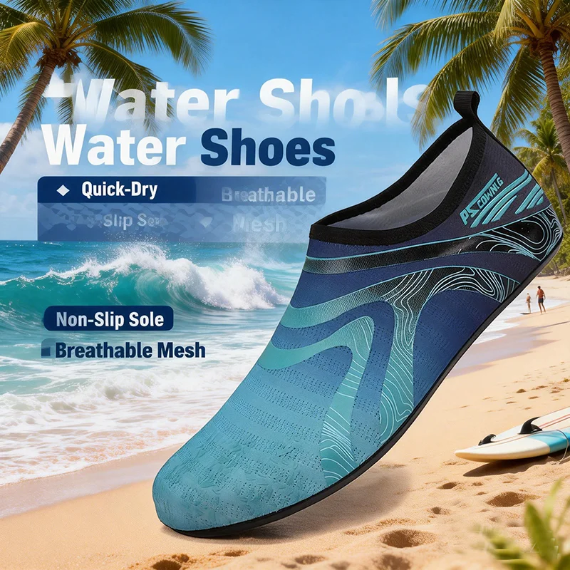 New Beach Shoes Wading Upstream Shoes Non-Slip Water Socks Swimming Shoes Breathable Treadmill Soft Shoes Black Soft Soled
New Beach Shoes Wading Upstream Shoes Non-Slip Water Socks Swimming Shoes Breathable Treadmill Soft Shoes Black Soft Soled