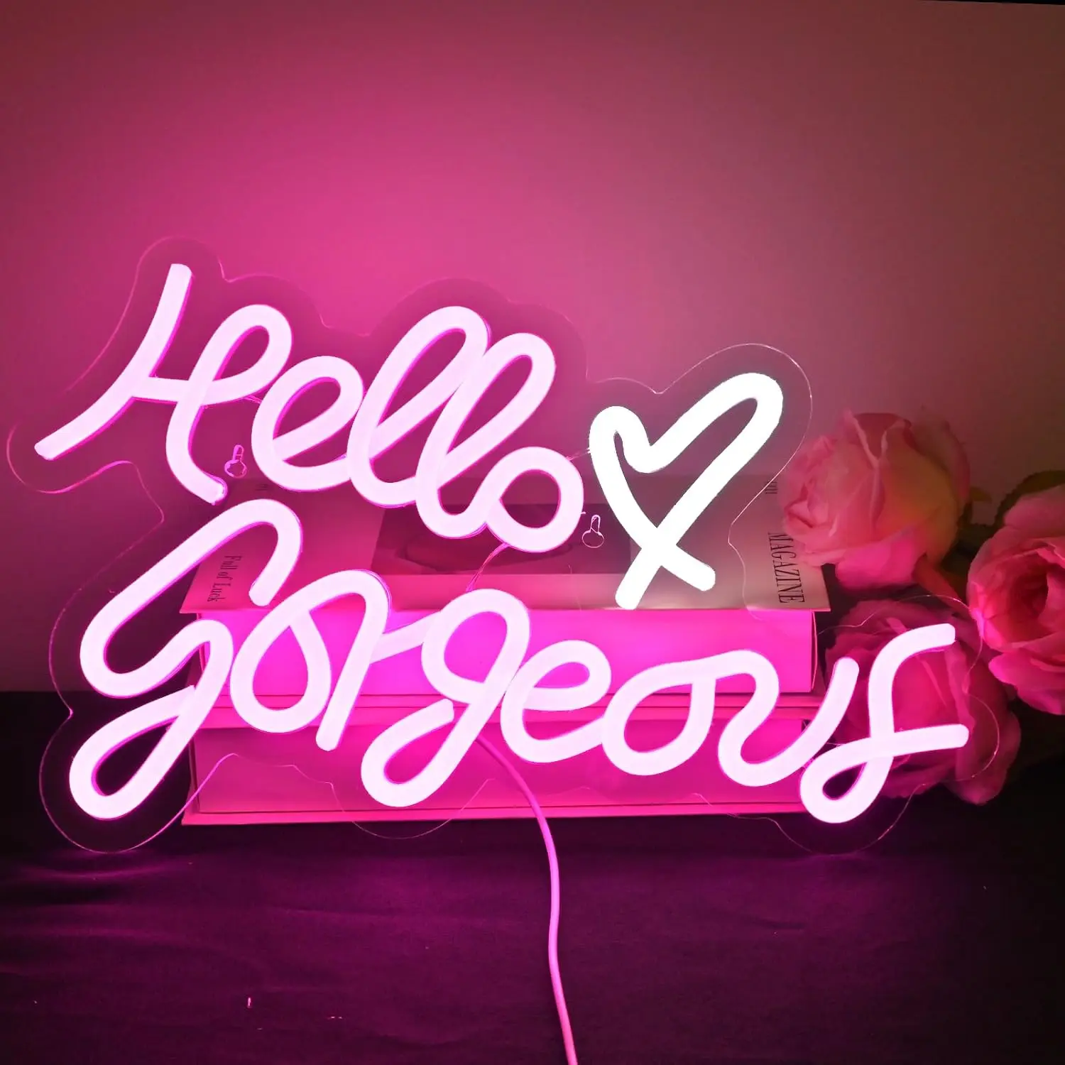 Hello Gorgeous Neon Sign Dimmable Neon Lights for Bar Bedroom Shop Engagement Wedding Party Decor Aesthetics Draw Birthday Gifts
Hello Gorgeous Neon Sign Dimmable Neon Lights for Bar Bedroom Shop Engagement Wedding Party Decor Aesthetics Draw Birthday Gifts