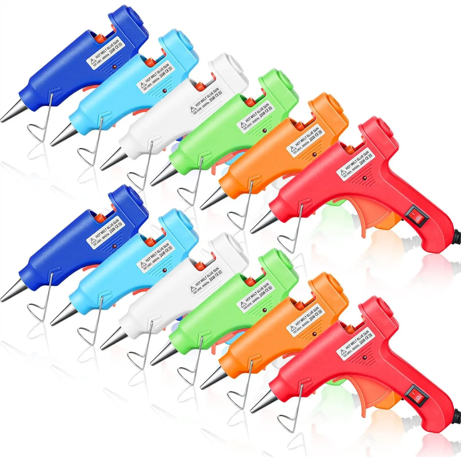 12 Mini Hot Glue Guns Fast Preheat Easy Squeeze Trigger for School DIY Arts Crafts Office Home Repairs
12 Mini Hot Glue Guns Fast Preheat Easy Squeeze Trigger for School DIY Arts Crafts Office Home Repairs