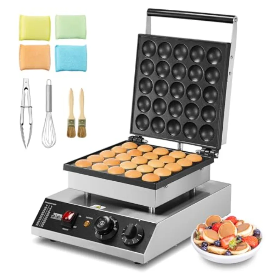 Mini Dutch Pancake Maker 25PCS 43mm Diameter Dorayaki Baker Machine 1700W Commercial Electric Poffertjes Grill with Non-stick S
Mini Dutch Pancake Maker 25PCS 43mm Diameter Dorayaki Baker Machine 1700W Commercial Electric Poffertjes Grill with Non-stick S