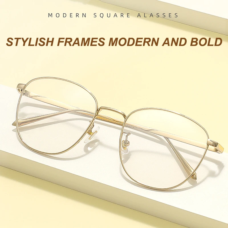Ультралегкая удобная титановая оправа для очков, женские элегантные очки с тонкой оправой золотистого цвета, большие очки в тонкой оправе
Ультралегкая удобная титановая оправа для очков, женские элегантные очки с тонкой оправой золотистого цвета, большие очки в тонкой оправе