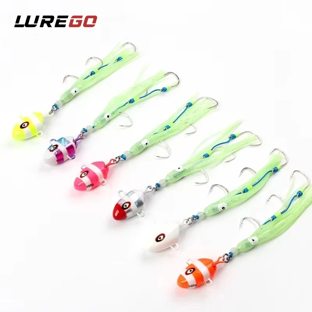1PC 150-300g Metal Head Slow Sinking Jig – Inchiku Kabura Deep Sea Lure, Triple Hooks, Bottomship for Marlin, Tuna, GT
1PC 150-300g Metal Head Slow Sinking Jig – Inchiku Kabura Deep Sea Lure, Triple Hooks, Bottomship for Marlin, Tuna, GT