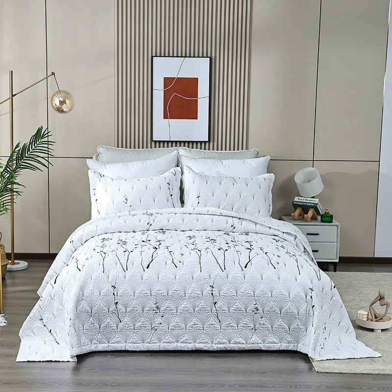 3Pieces Cotton Quilt Set Bedspread on the Bed Embroidered Quilted Blanket Pillowcases Queen Double Bed Cover Summer Coverlet
3Pieces Cotton Quilt Set Bedspread on the Bed Embroidered Quilted Blanket Pillowcases Queen Double Bed Cover Summer Coverlet