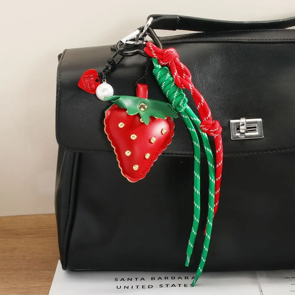 Woven Flower Strawberry Bag Pendant Braided Rope Backpack Accessories PU Leather Pendant Cherry Car Keyring Fruit Keychain Women
Woven Flower Strawberry Bag Pendant Braided Rope Backpack Accessories PU Leather Pendant Cherry Car Keyring Fruit Keychain Women