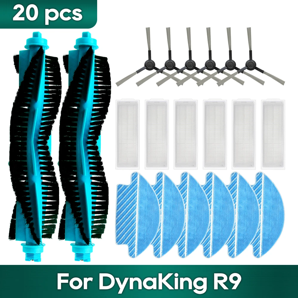 Compatible For DynaKing R9 다이나킹 R9 Robotic Vacuum Cleaner Main Side Brush Hepa Filter Mop Rag Replacement Accessories
Compatible For DynaKing R9 다이나킹 R9 Robotic Vacuum Cleaner Main Side Brush Hepa Filter Mop Rag Replacement Accessories