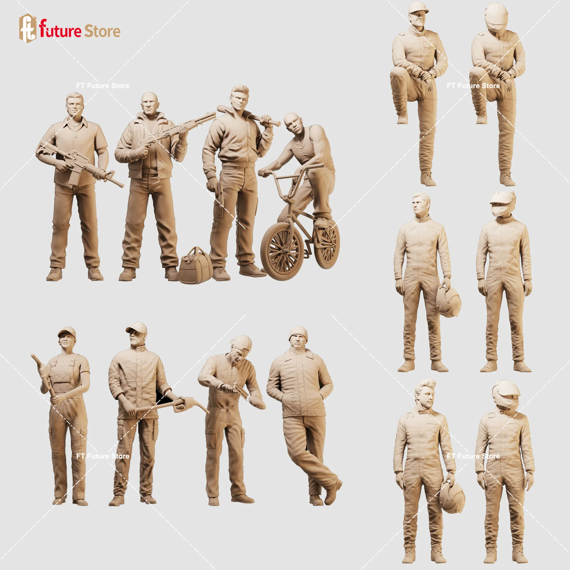 3D Print Miniature 1/64 1/43 Gas Station Staff Racing Driver Character Male Figure Model Scene Mini Dolls Figurine Props
3D Print Miniature 1/64 1/43 Gas Station Staff Racing Driver Character Male Figure Model Scene Mini Dolls Figurine Props