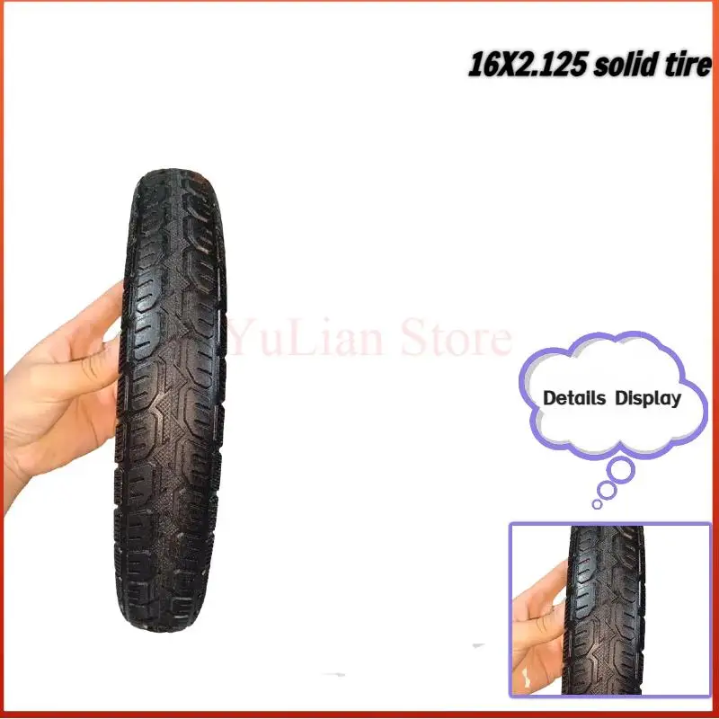 16x2.125 solid tire, 16 inch non inflatable explosion-proof tire, suitable for electric bicycle accessories
16x2.125 solid tire, 16 inch non inflatable explosion-proof tire, suitable for electric bicycle accessories
