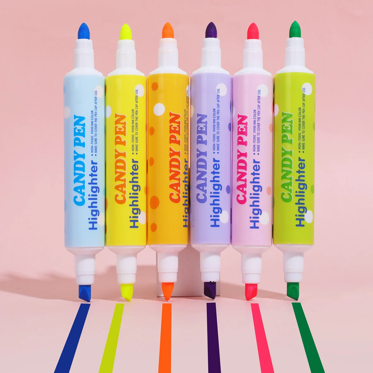 6 PCS Colorful Glitter Candy Markers, Gifts For Children& Friends , Vibrant Color Art Markers, Highlighter Double-Tip Pen
6 PCS Colorful Glitter Candy Markers, Gifts For Children& Friends , Vibrant Color Art Markers, Highlighter Double-Tip Pen