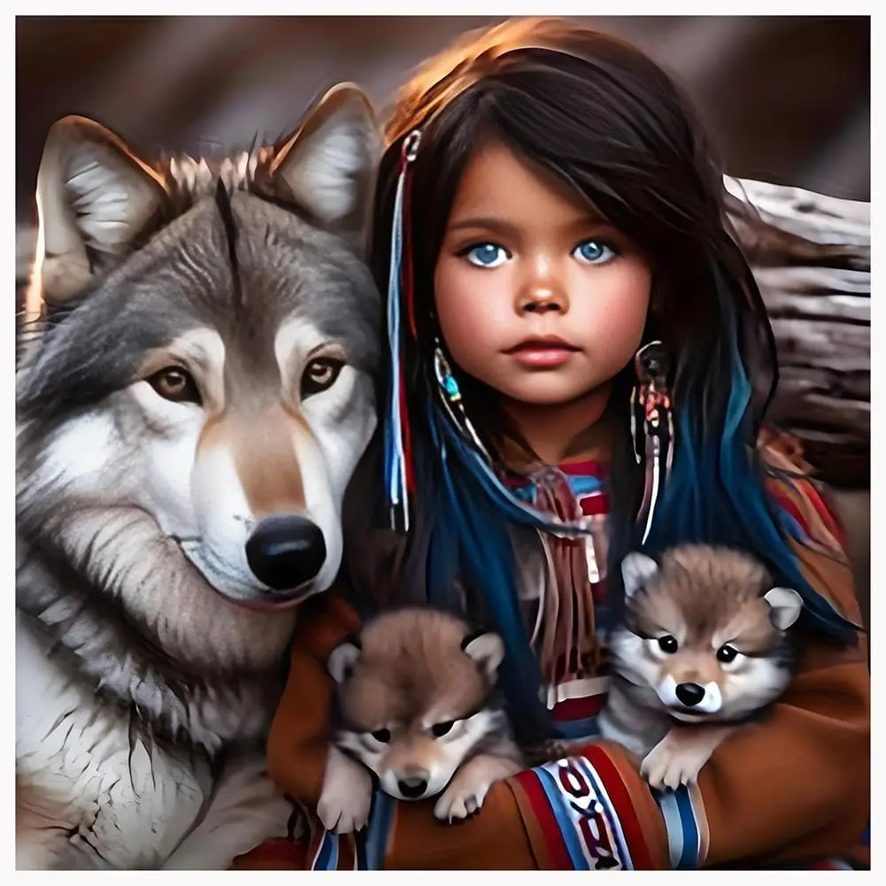 DPDAKIT 5D Wolf Woman Diamond Art Kits for Adults Beginners,Indian DIY Full Round Drill Diamond Painting Kits,Paint by Diamonds
DPDAKIT 5D Wolf Woman Diamond Art Kits for Adults Beginners,Indian DIY Full Round Drill Diamond Painting Kits,Paint by Diamonds